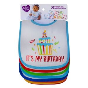 Parent's Choice Cotton Feeding Baby Bib, 8 pk, Unisex